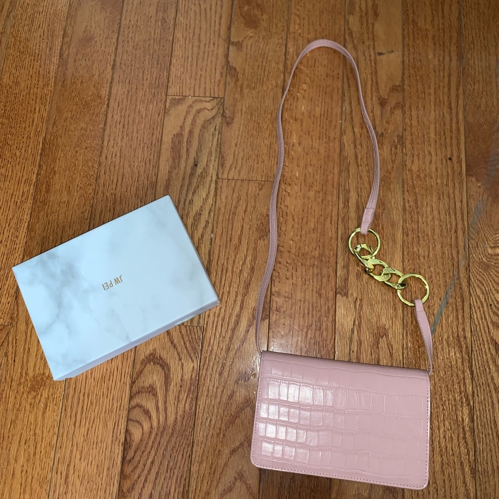 Brand New Pink Croc (Vegan Leather) JW PEI Crossbody Bag